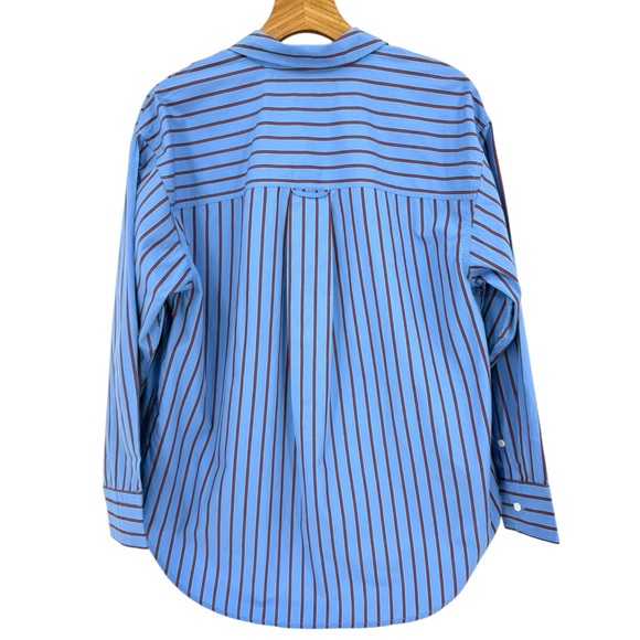 J. Crew Etienne Oversized Shirt in Striped Cotton Poplin Size S - Picture 3 of 9